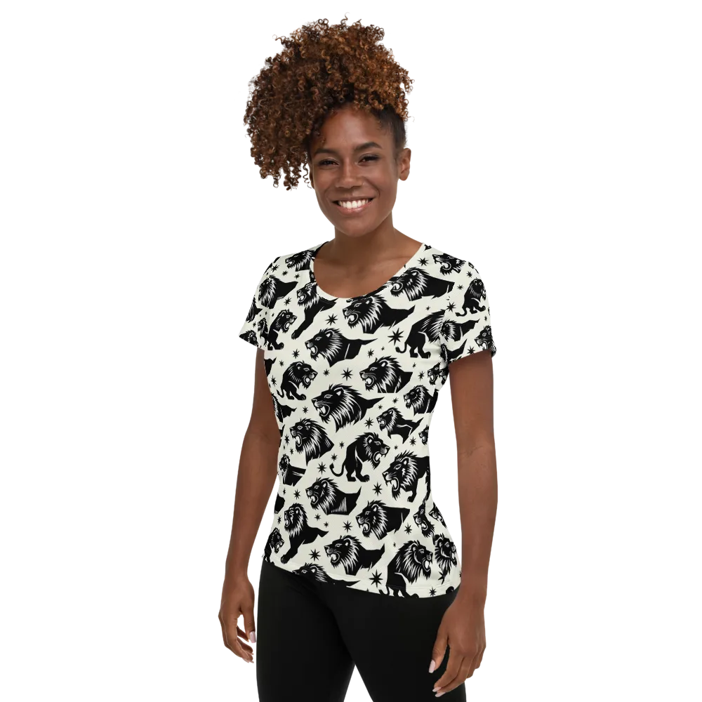Midnight Pride on Women's Athletic T-Shirt — Left