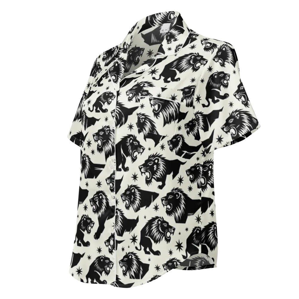 Midnight Pride on Women's Short Sleeve Pajama Top — Left Front