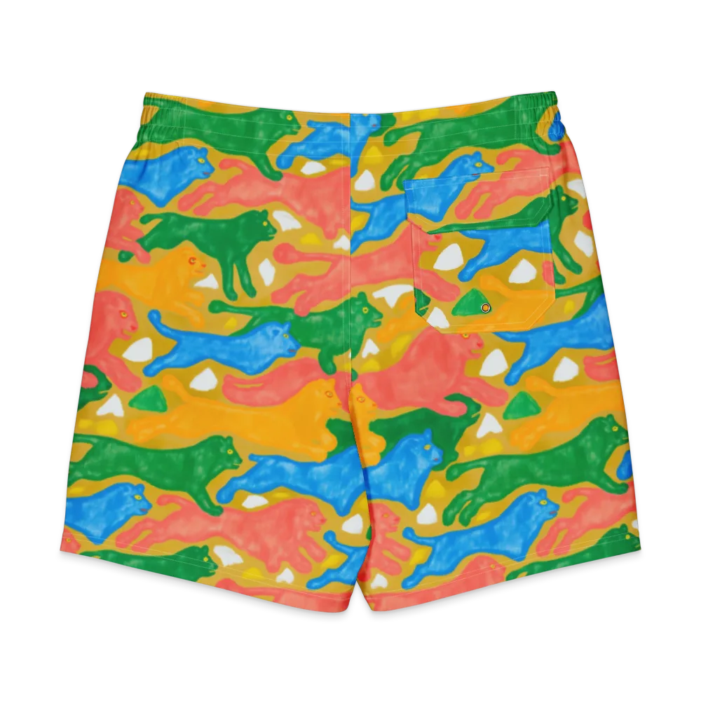Color Run on Men's Board Shorts — Back