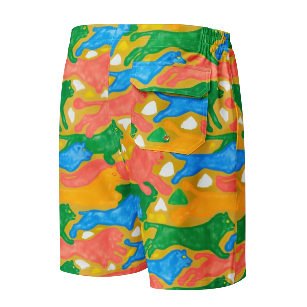 Color Run on Men's Board Shorts — Back