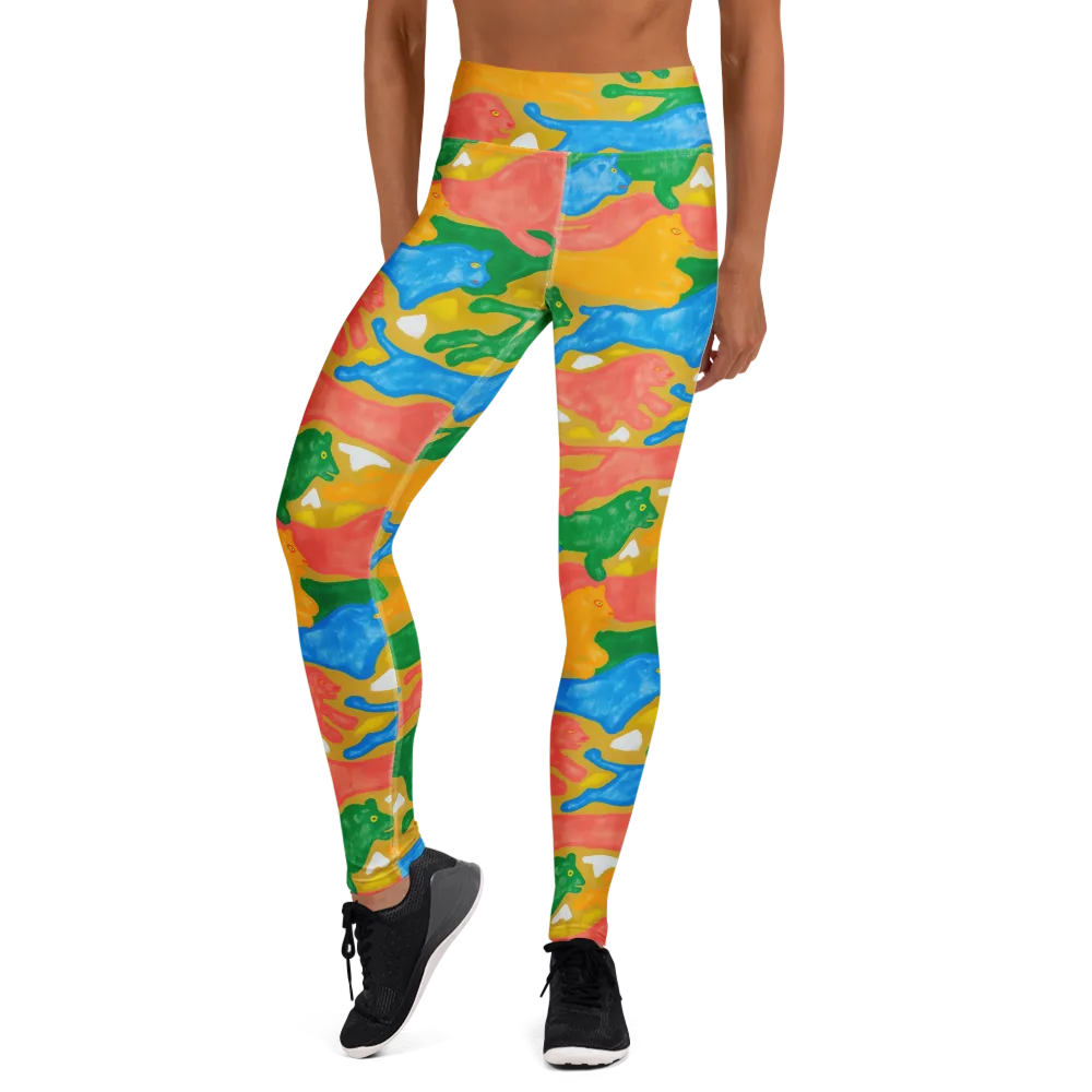 Color Run on Yoga Leggings — Front