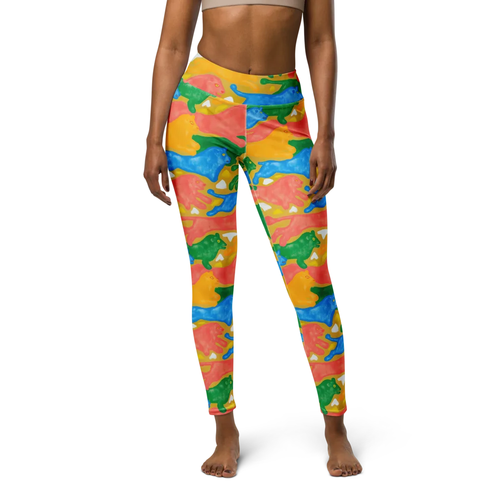 Color Run on Yoga Leggings — Front