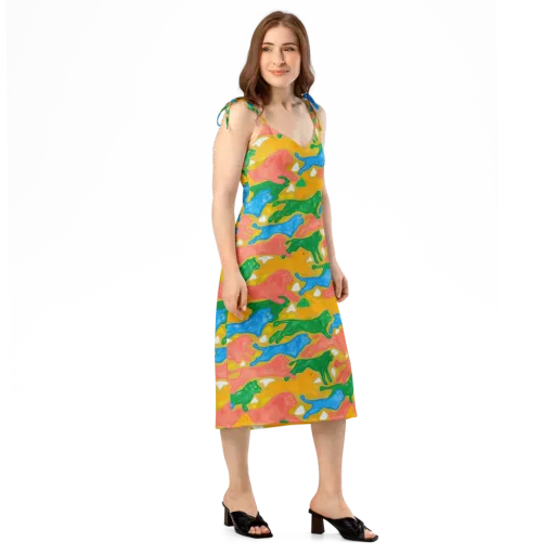 Color Run on a Slip Dress