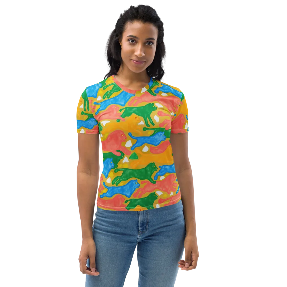 Color Run on Women's Crew Neck T-Shirt — Front