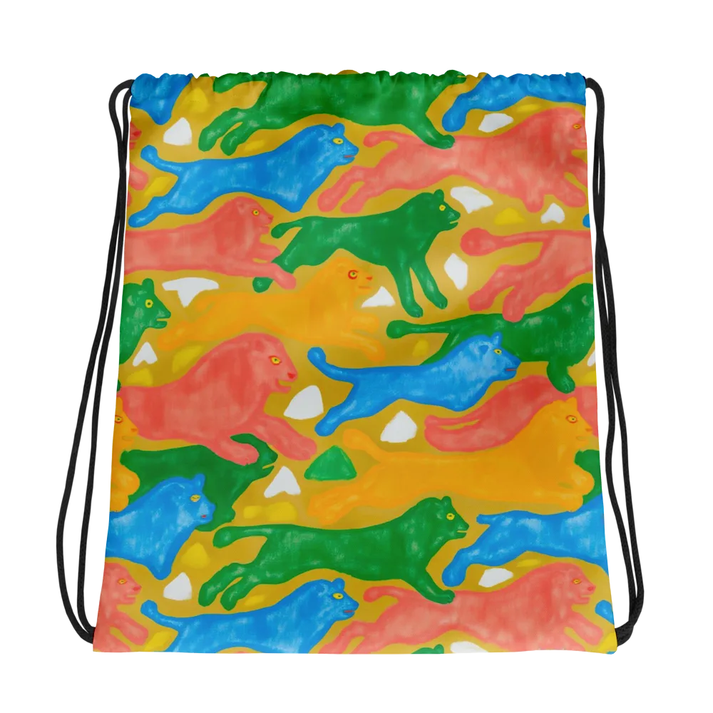 Color Run on Drawstring Bag — Photo
