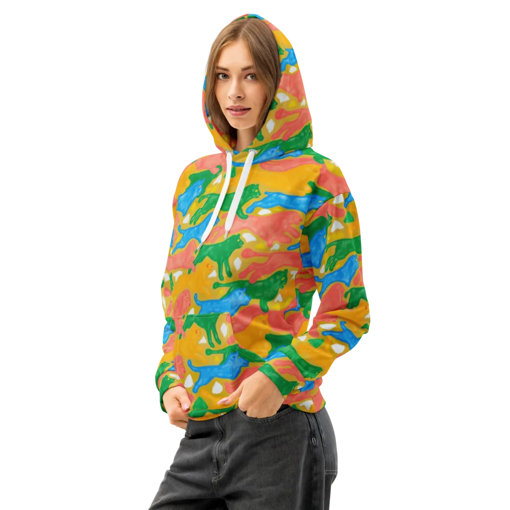 Color Run on Cotton Hoodie — Left Front