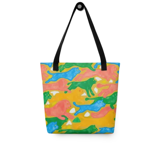 Color Run on a Tote Bag