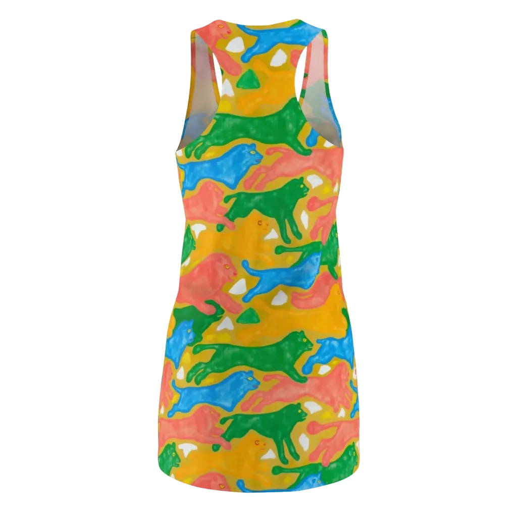 Color Run on Racerback Dress — Back