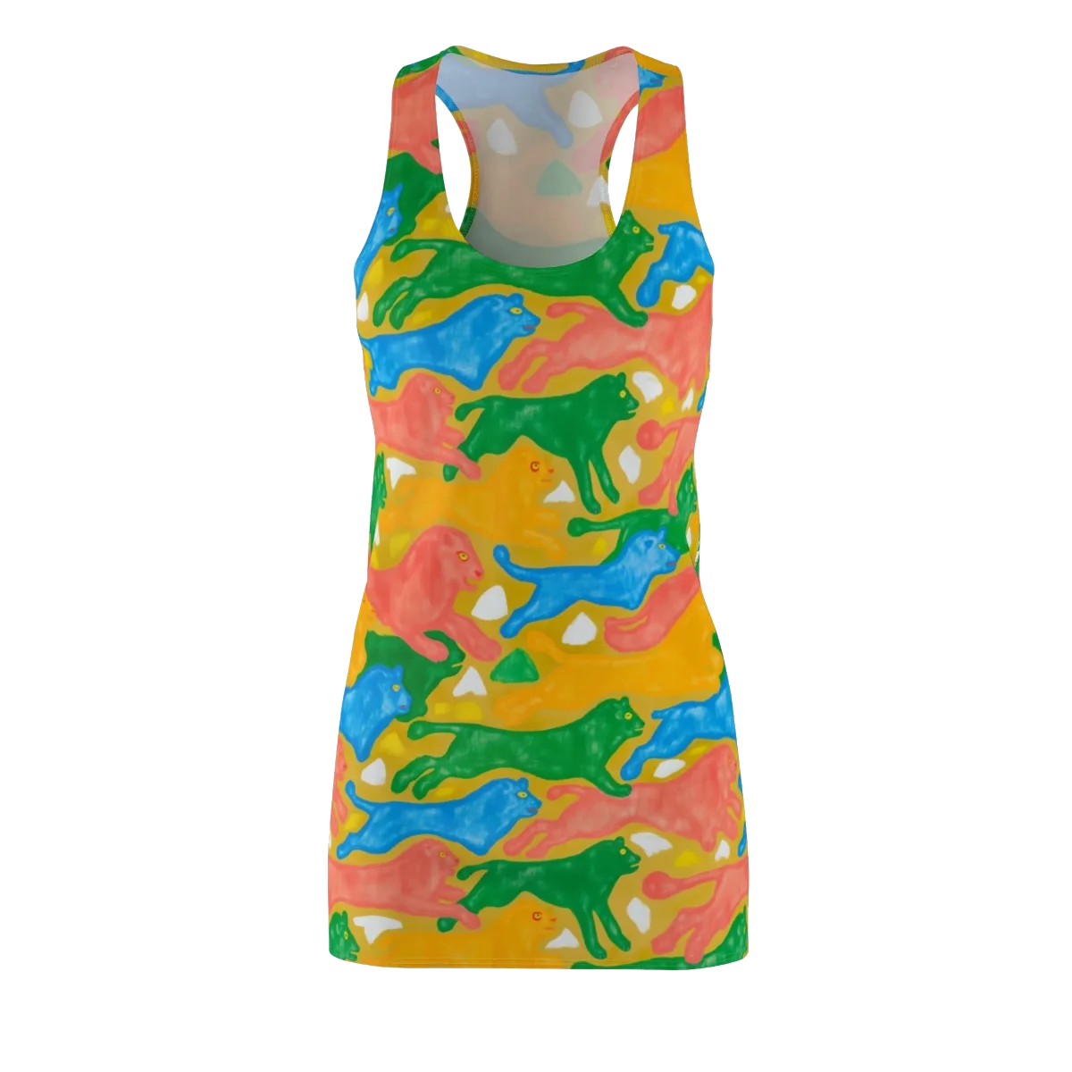 Color Run on Racerback Dress — Front