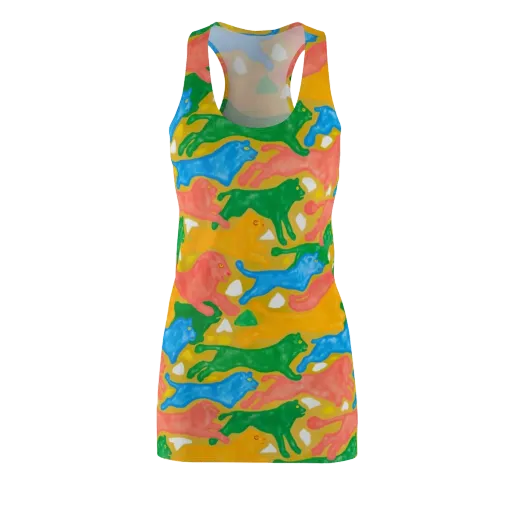 Color Run on a Racerback Dress