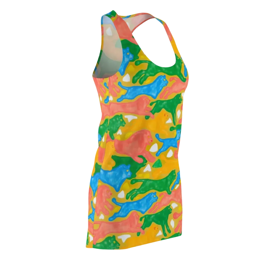 Color Run on Racerback Dress — Front Side