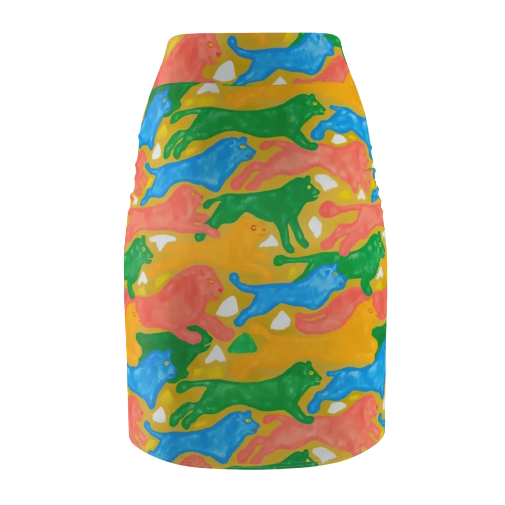 Color Run on Pencil Skirt — Back