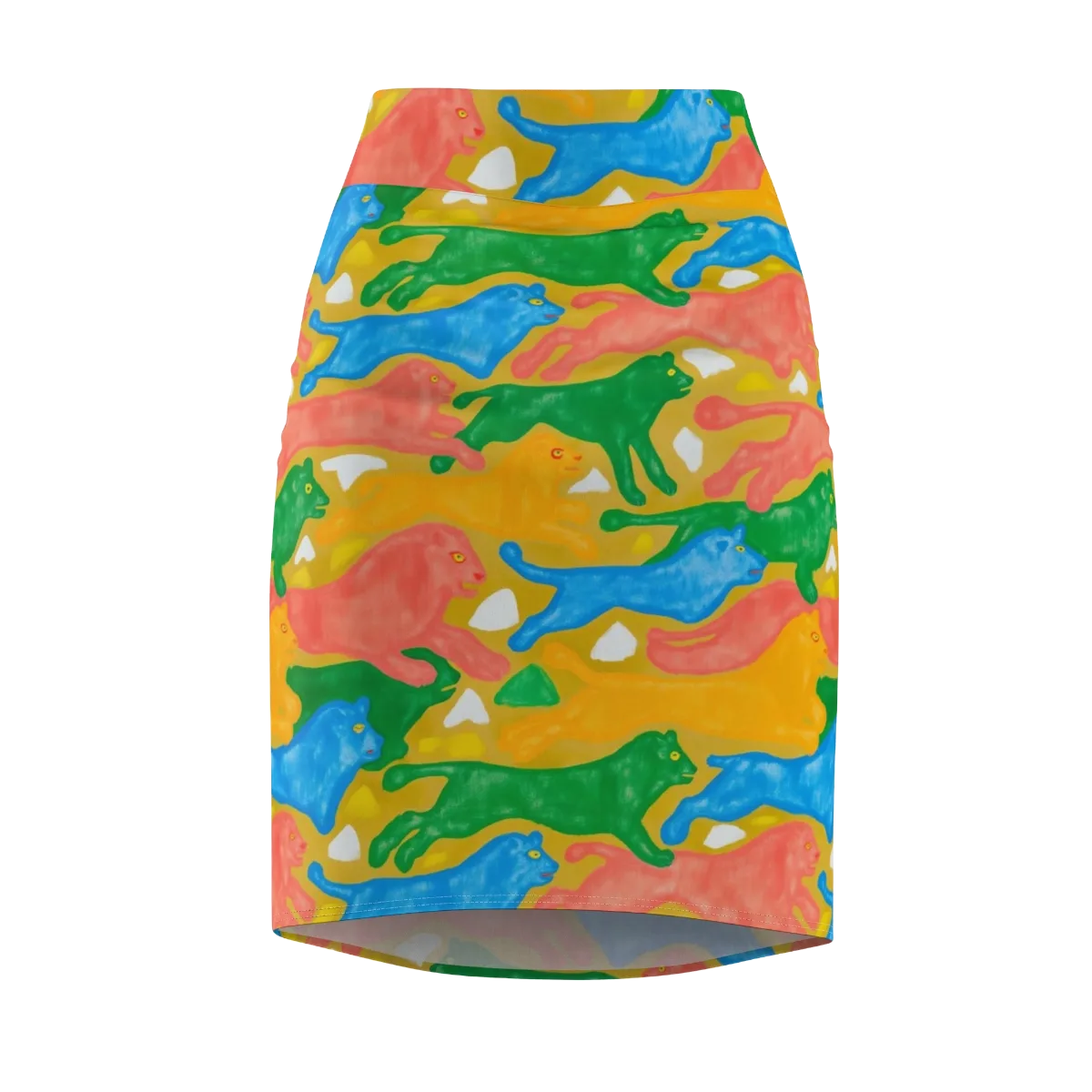 Color Run on Pencil Skirt — Front