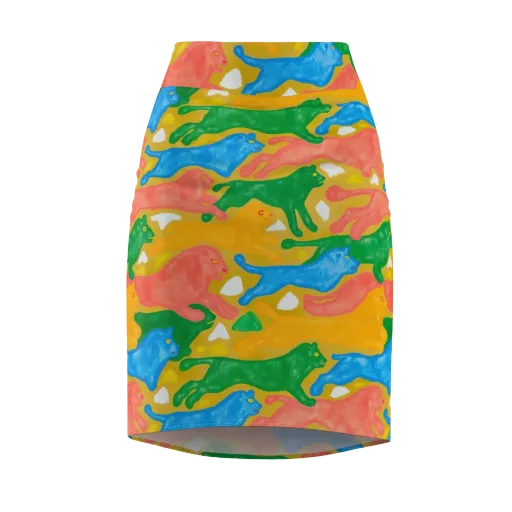 Color Run on a Pencil Skirt
