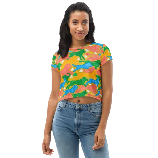 Color Run on a Crop Tee