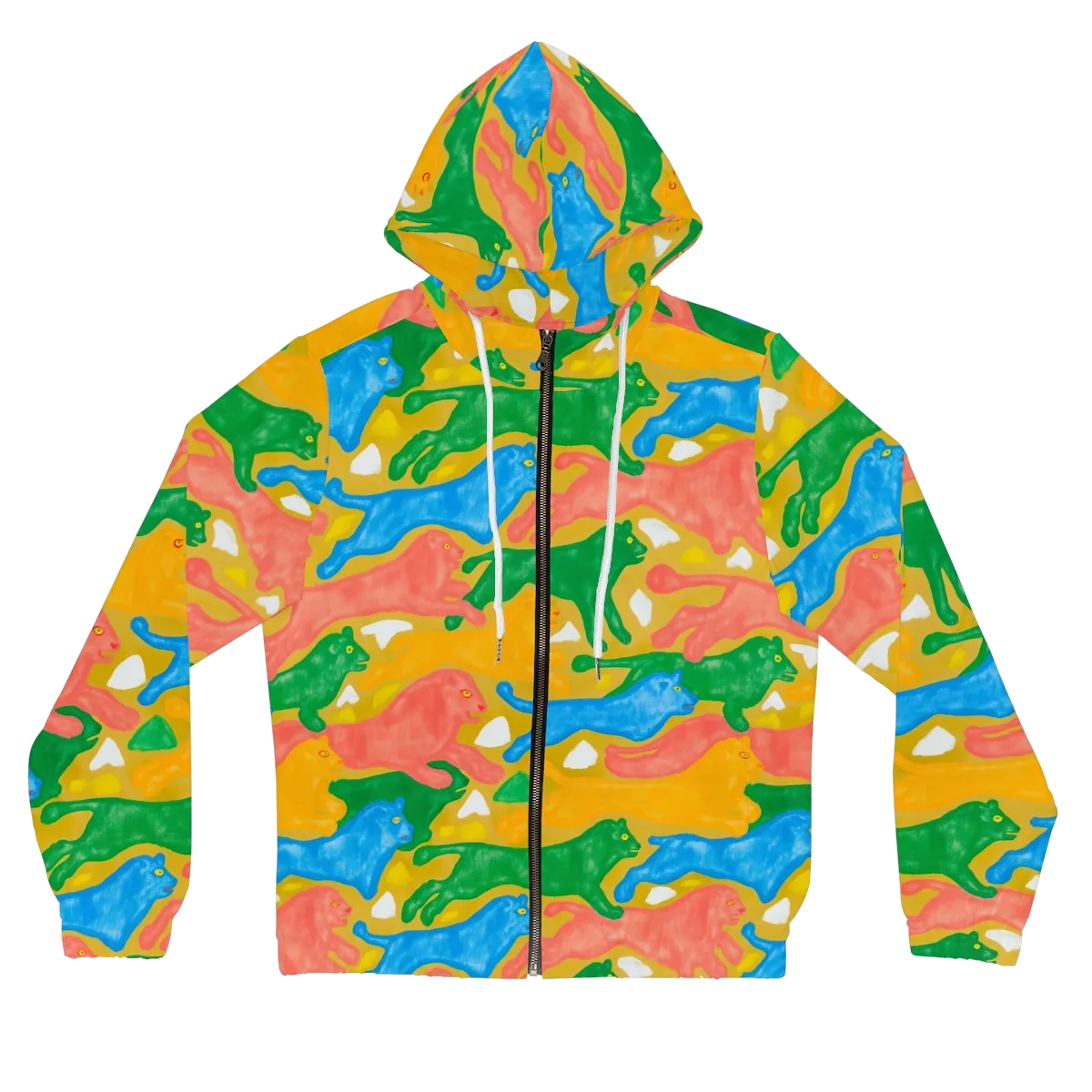 Color Run on Women's Full-Zip Hoodie — Front