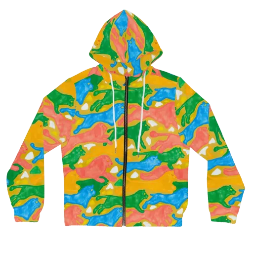 Color Run on a Women's Full-Zip Hoodie