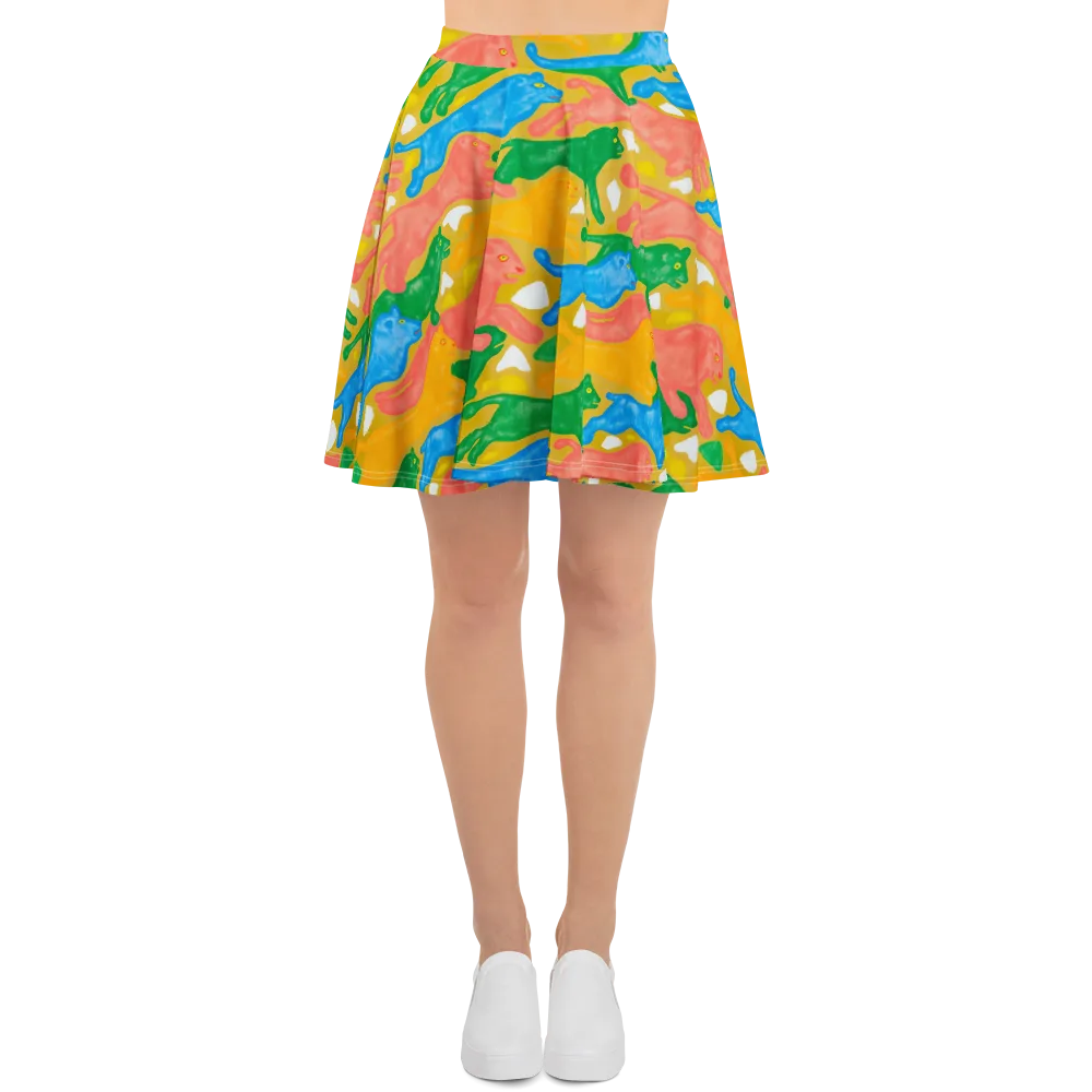 Color Run on Skater Skirt — Front