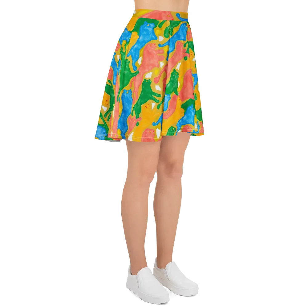 Color Run on Skater Skirt — Right