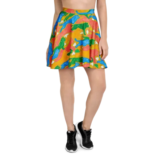 Color Run on a Skater Skirt