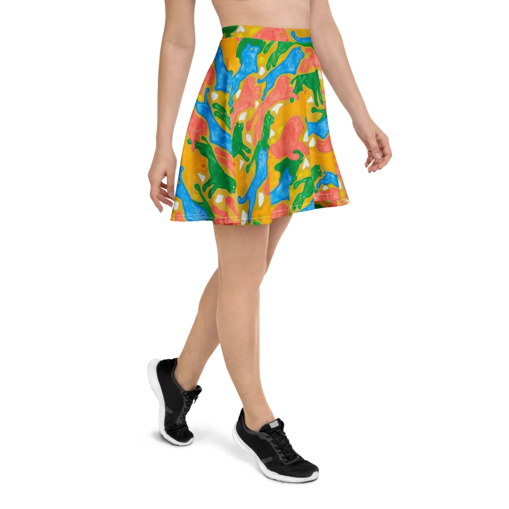 Color Run on Skater Skirt — Right