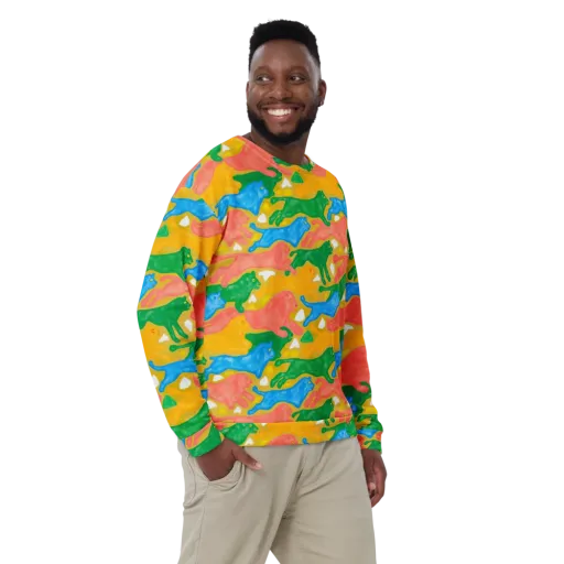 Color Run on a Sweatshirt