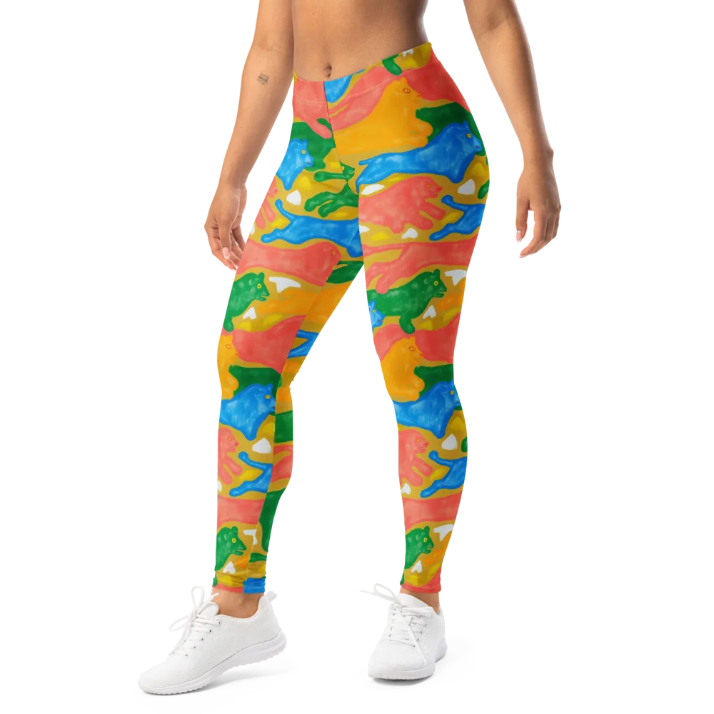 Color Run on Leggings — Left Front