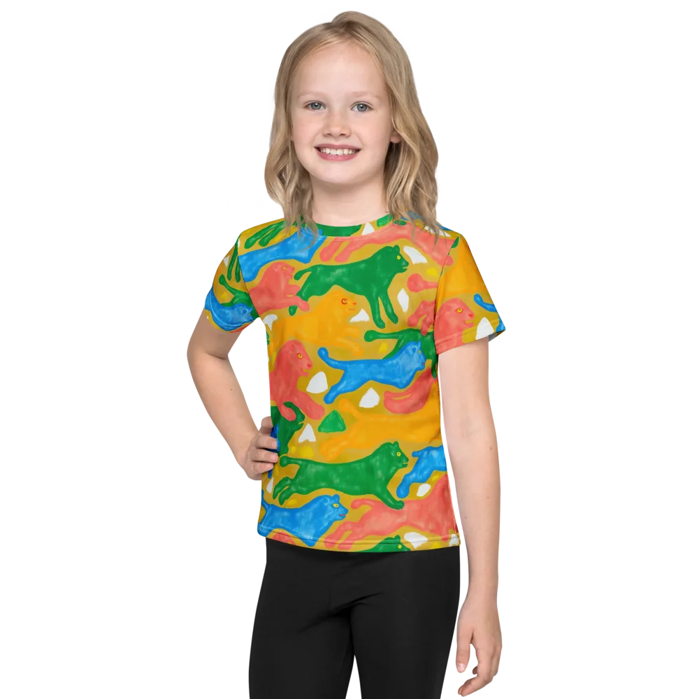 Color Run on Kids Crew Neck T-Shirt — Front