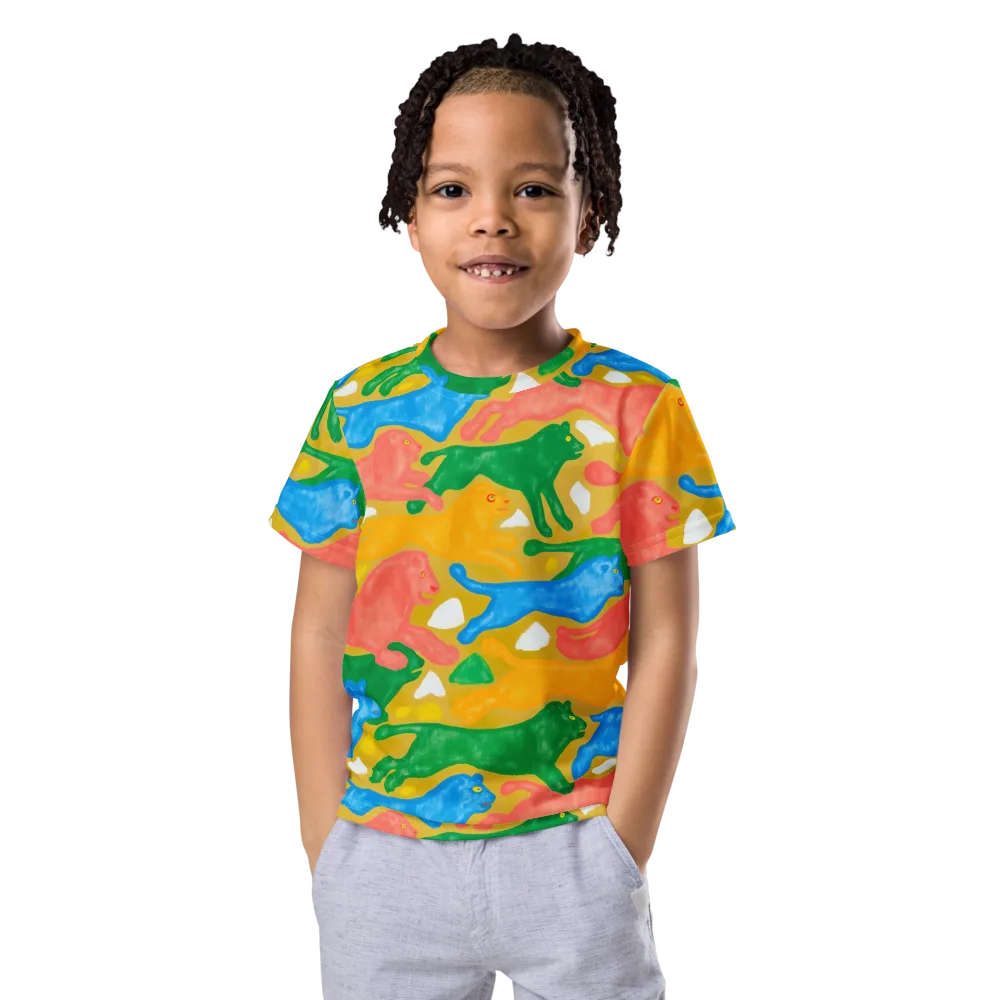 Color Run on Kids Crew Neck T-Shirt — Front