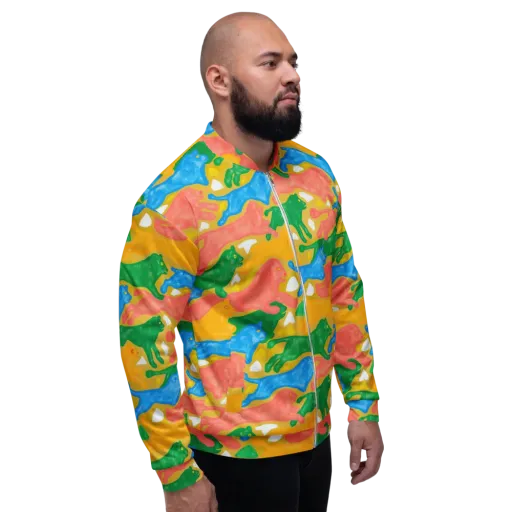 Color Run on a Bomber Jacket