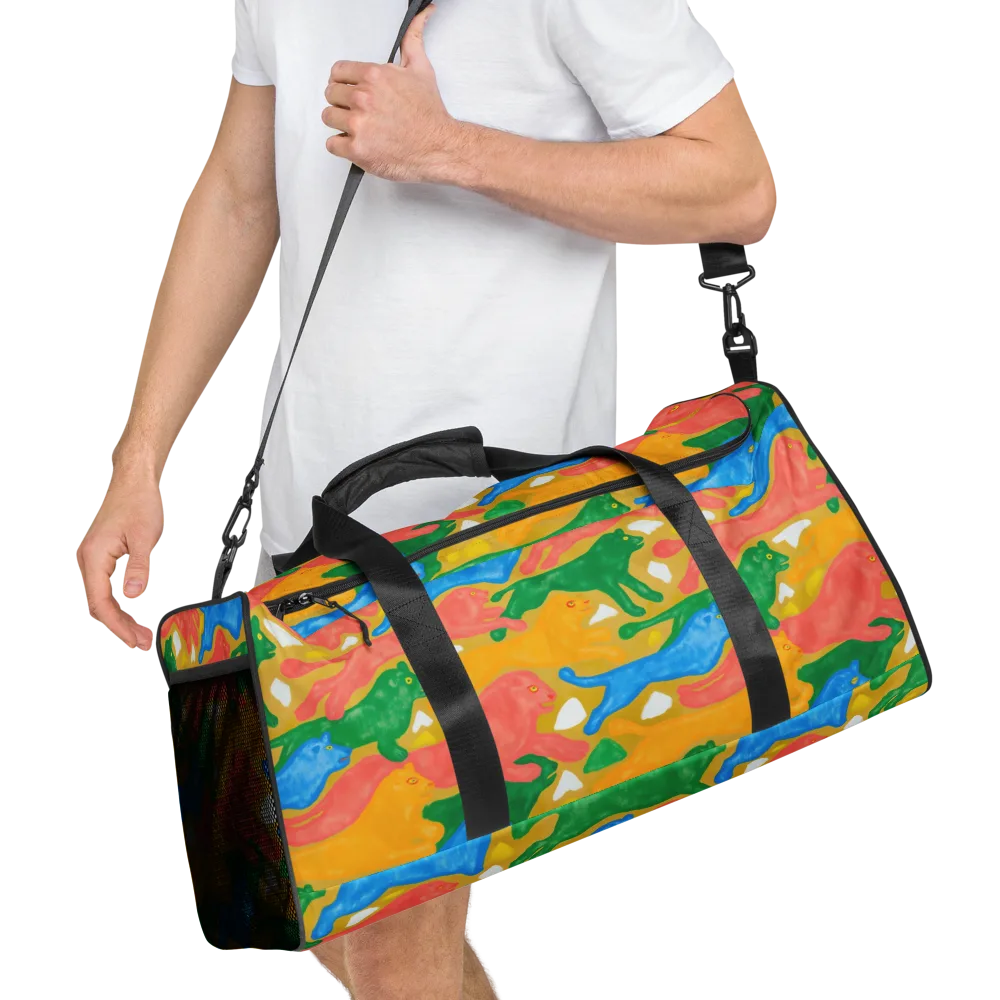 Color Run on Duffle Bag — Right Front