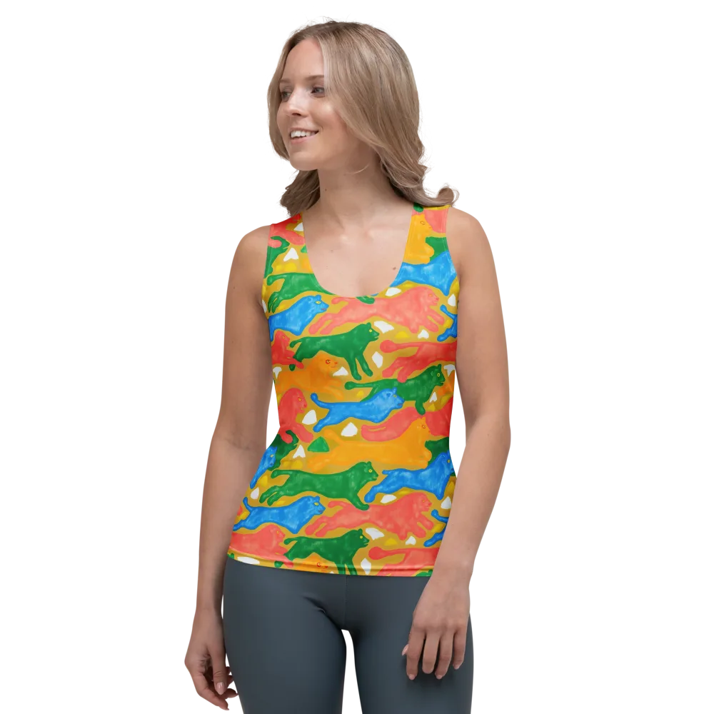 Color Run on Women's Tank Top — Front