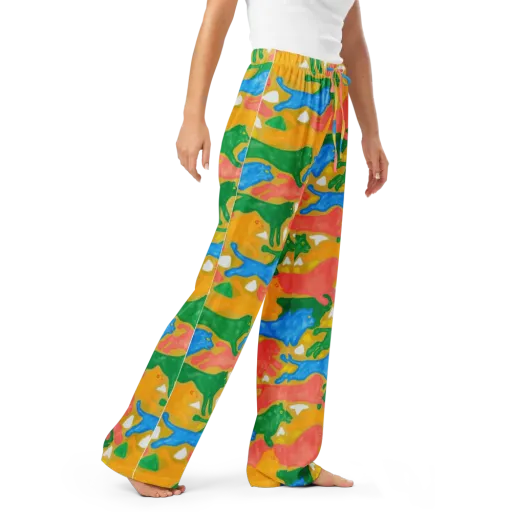 Color Run on a Women's Pajama Pants