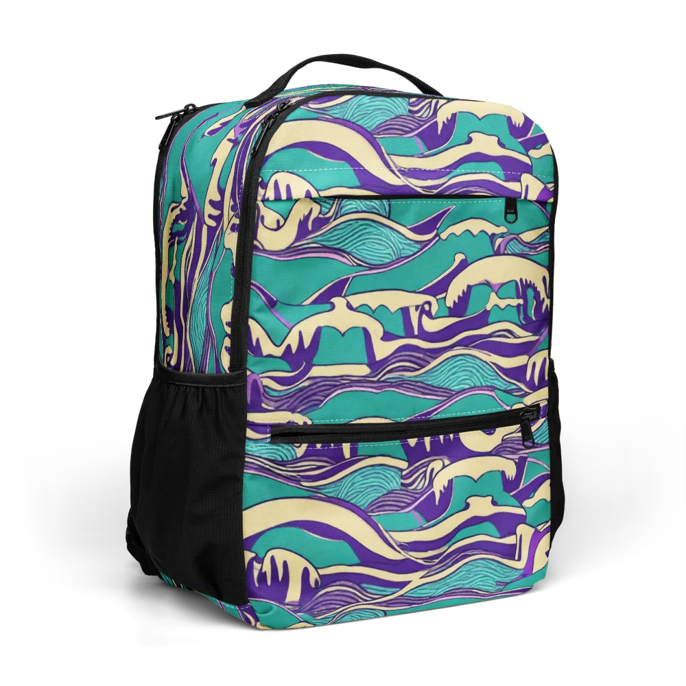 Turquoise Breakers on Utility Backpack — Right Front
