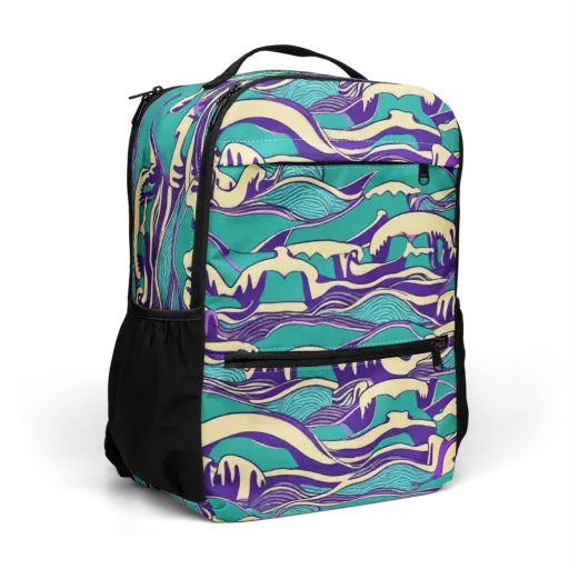 Turquoise Breakers on a Utility Backpack