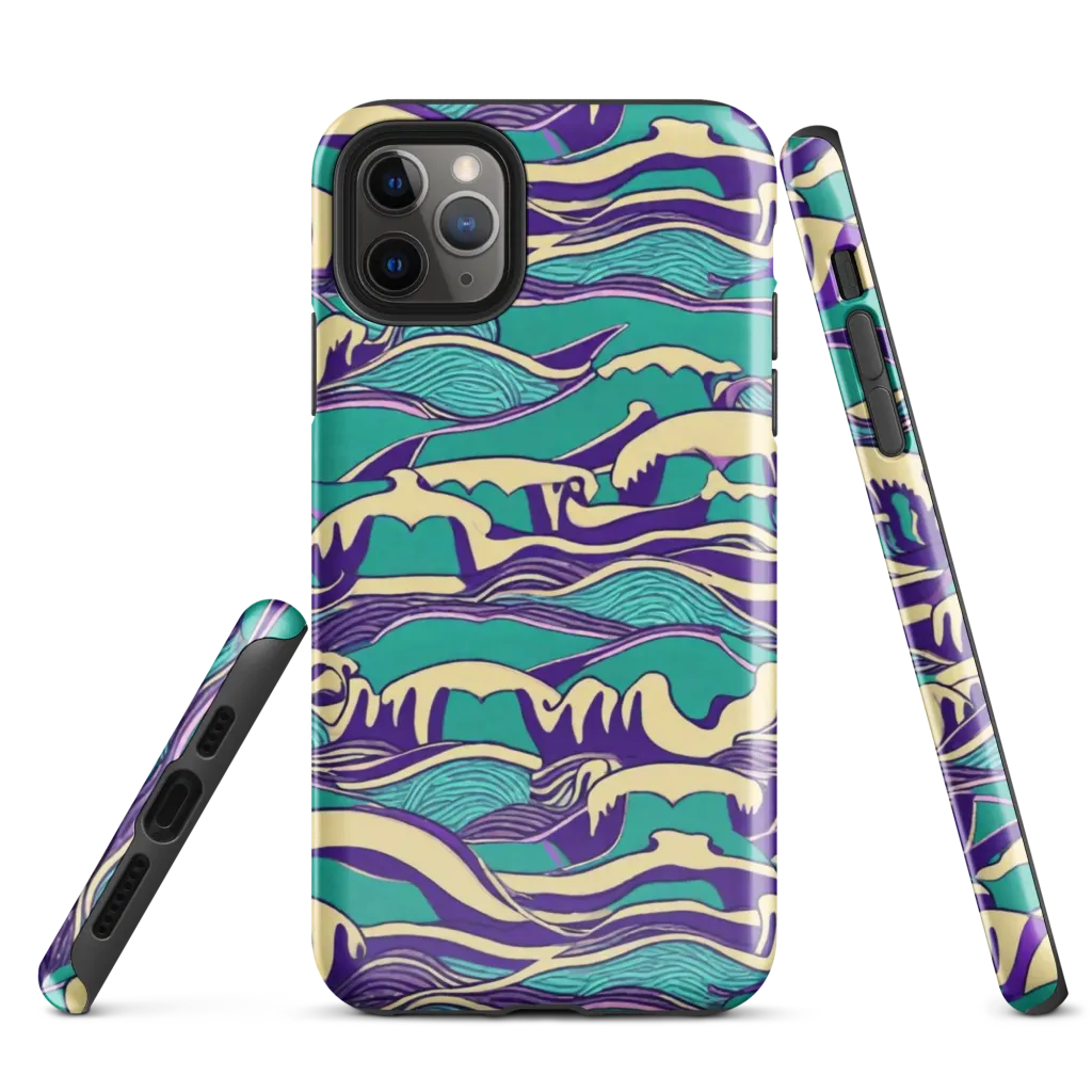 Turquoise Breakers on Tough Case for iPhone® — Front