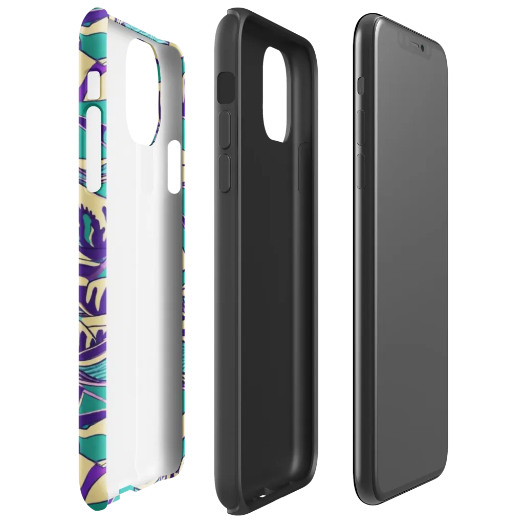 Turquoise Breakers on Tough Case for iPhone® — Right
