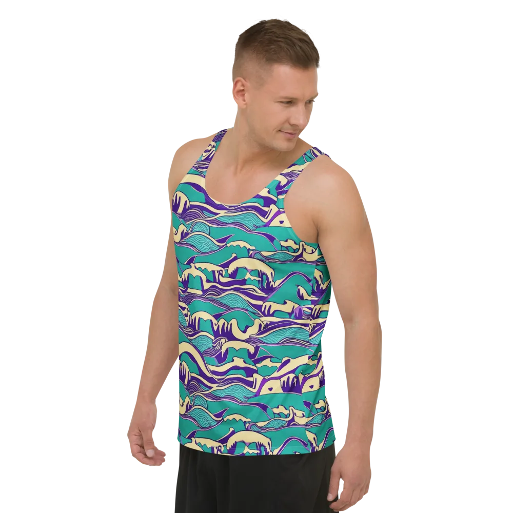 Turquoise Breakers on Men's Tank Top — Left Front