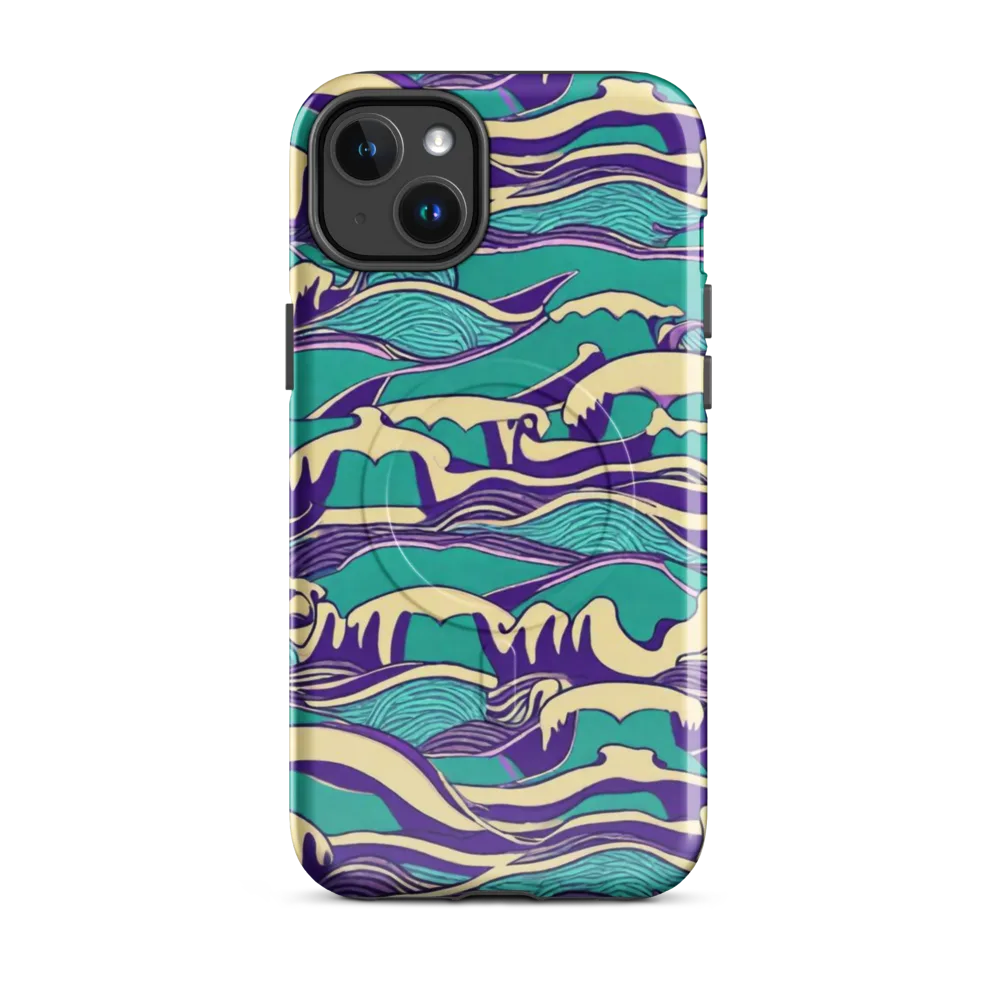 Turquoise Breakers on MagSafe Tough Case for iPhone® — Front