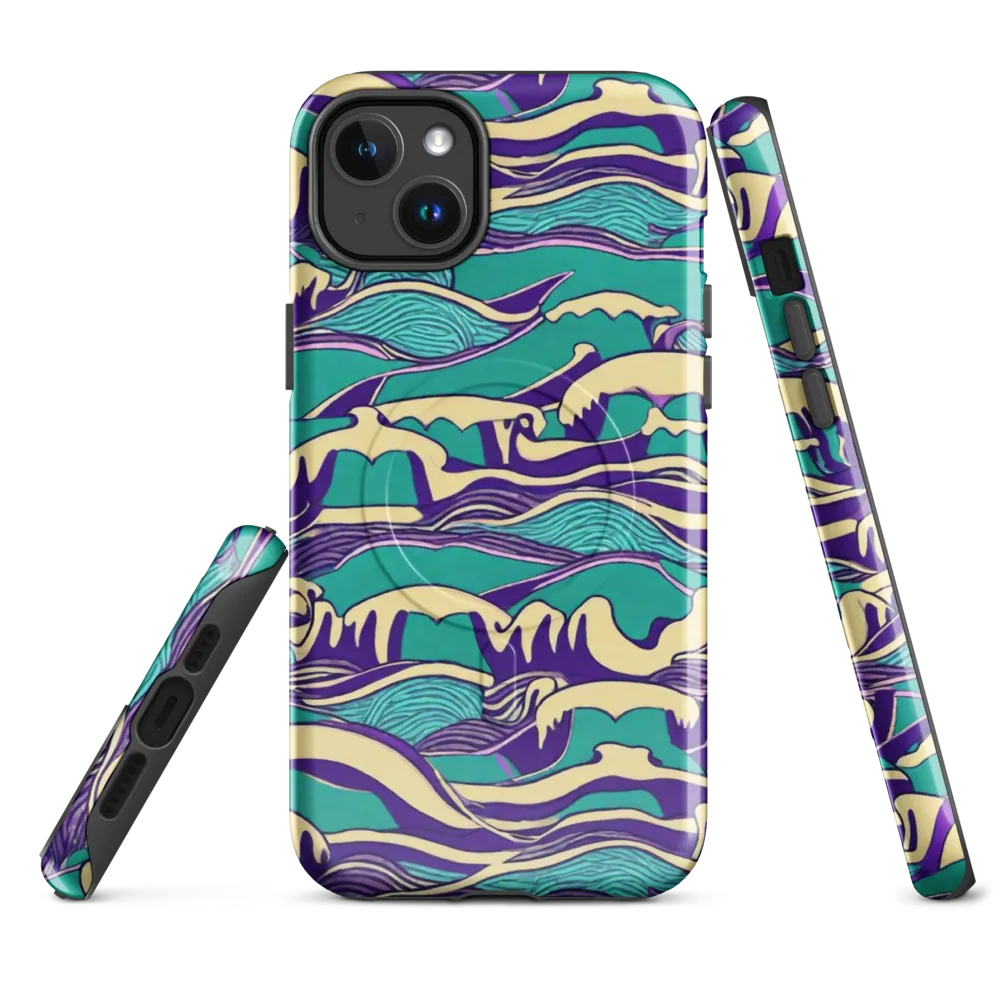 Turquoise Breakers on MagSafe Tough Case for iPhone® — Front