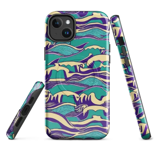Turquoise Breakers on a MagSafe Tough Case for iPhone®