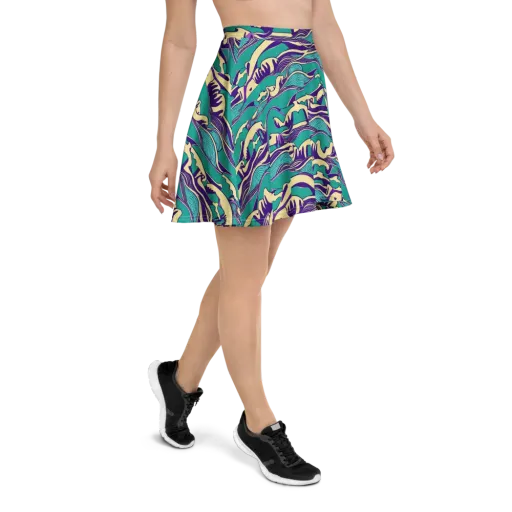 Turquoise Breakers on a Skater Skirt