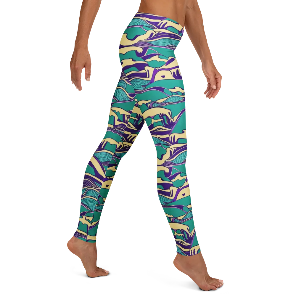 Turquoise Breakers on Leggings — Right