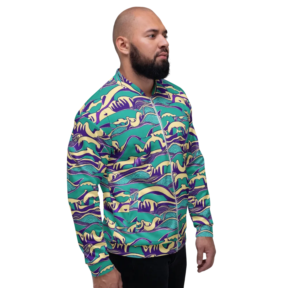 Turquoise Breakers on Bomber Jacket — Right