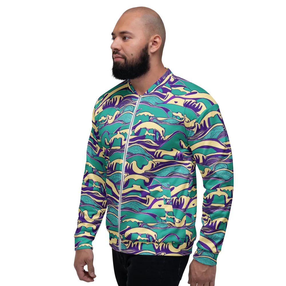 Turquoise Breakers on Bomber Jacket — Left