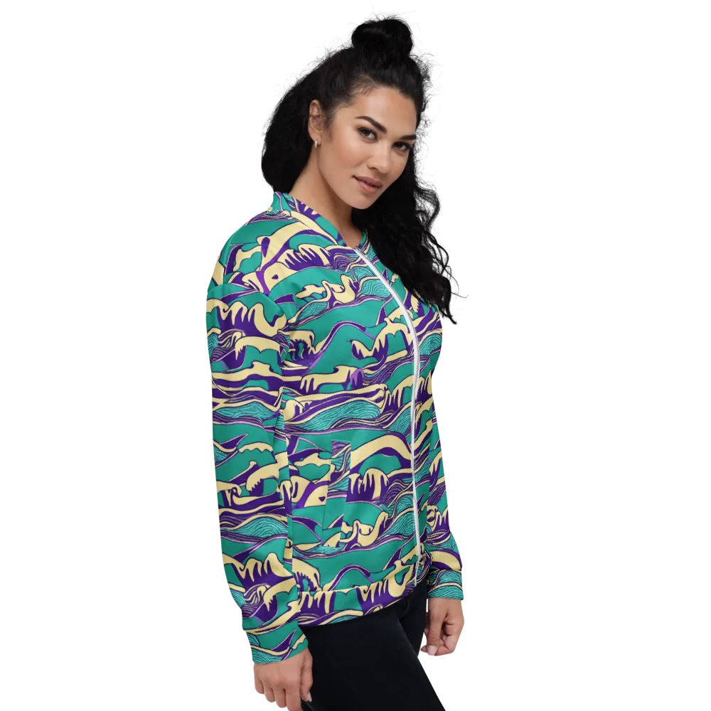 Turquoise Breakers on Bomber Jacket — Right