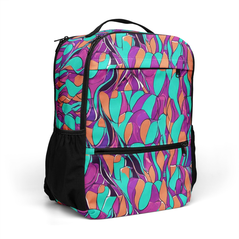 Peacock Static on Utility Backpack — Right Front