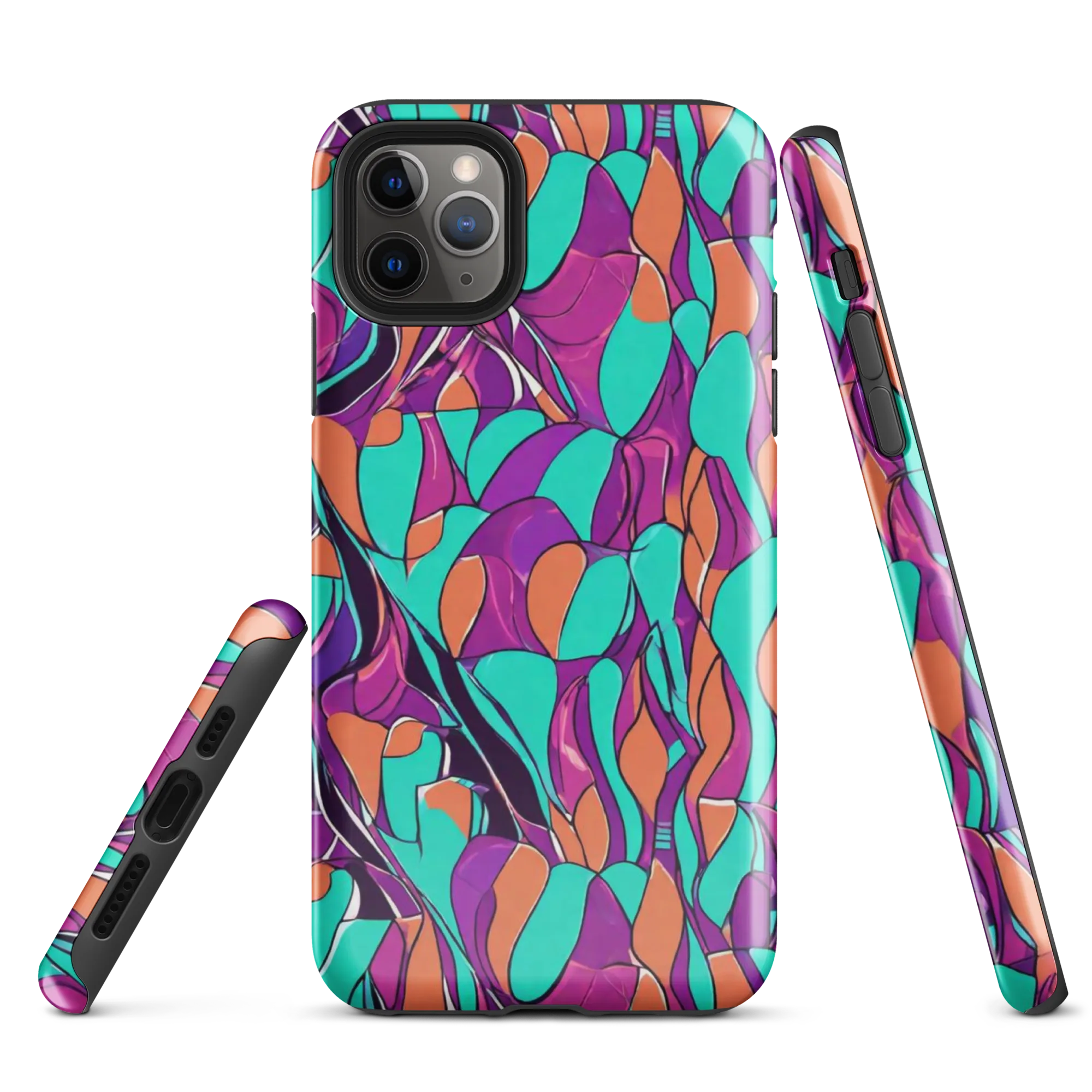 Peacock Static on Tough Case for iPhone® — Front