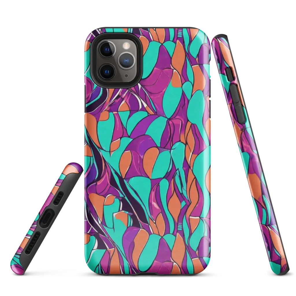 Peacock Static on Tough Case for iPhone® — Front