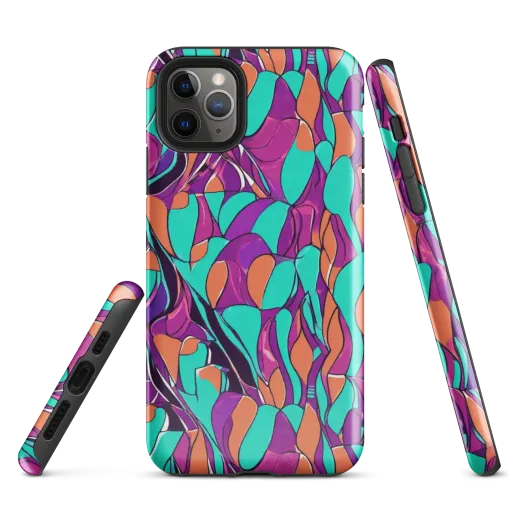 Peacock Static on a Tough Case for iPhone®
